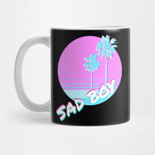 Sad Boy Vaporwave Aesthetic 90s 80s Glitch Art Mug